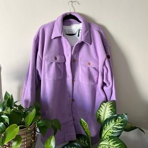 Roxy Purple Shacket Fleece